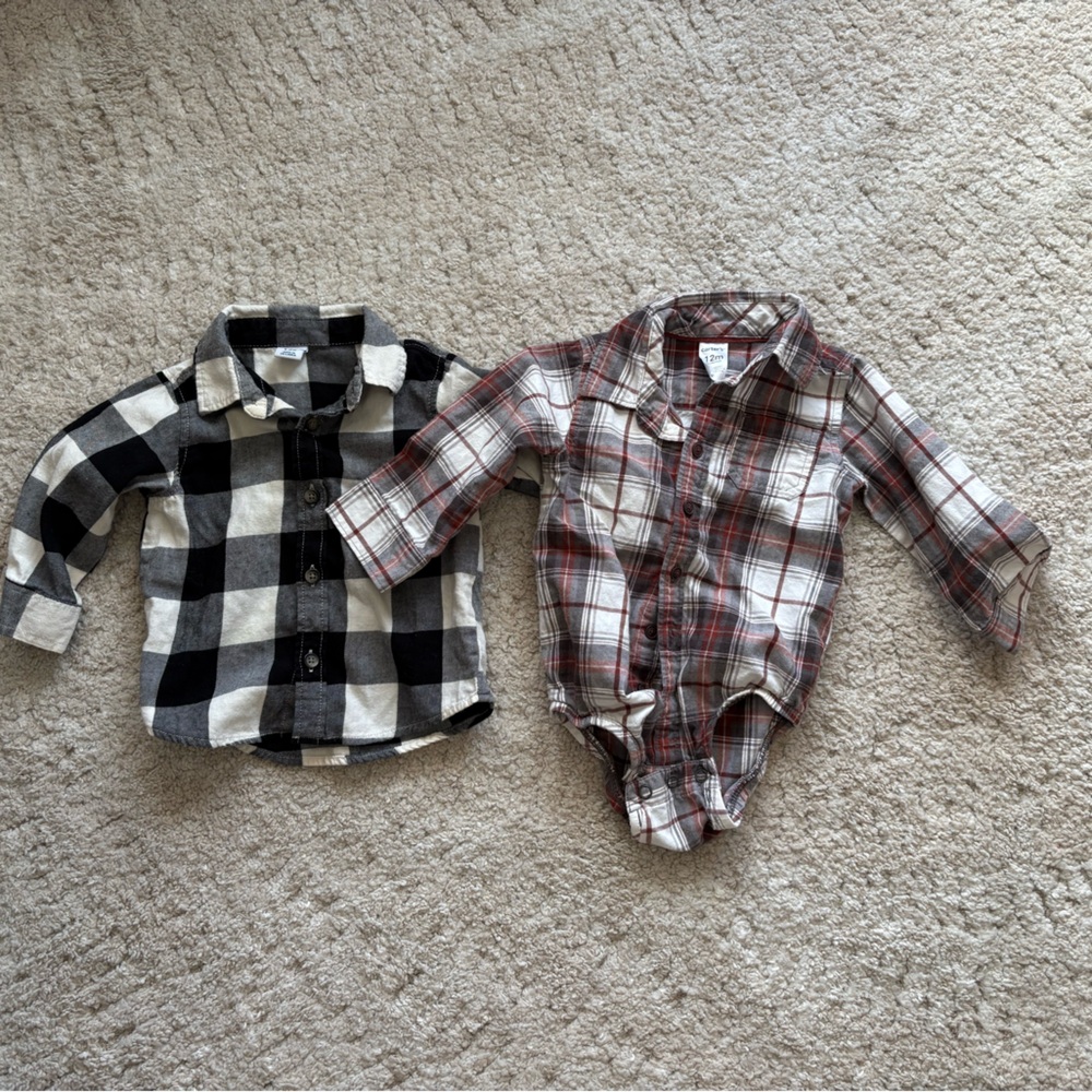 Carter's Black and Red Plaid Bundle